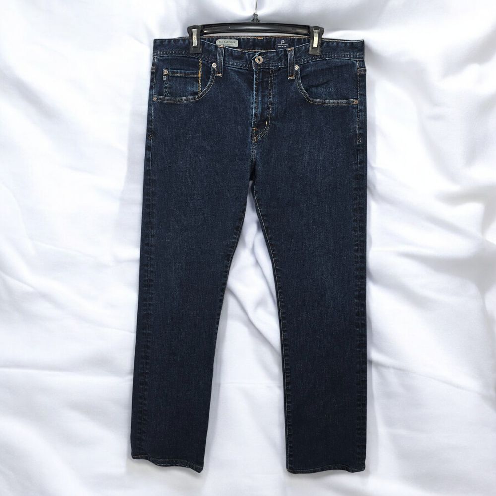 AG Adriano Goldschmied Men's Slim Straight Jeans - Dark Blue